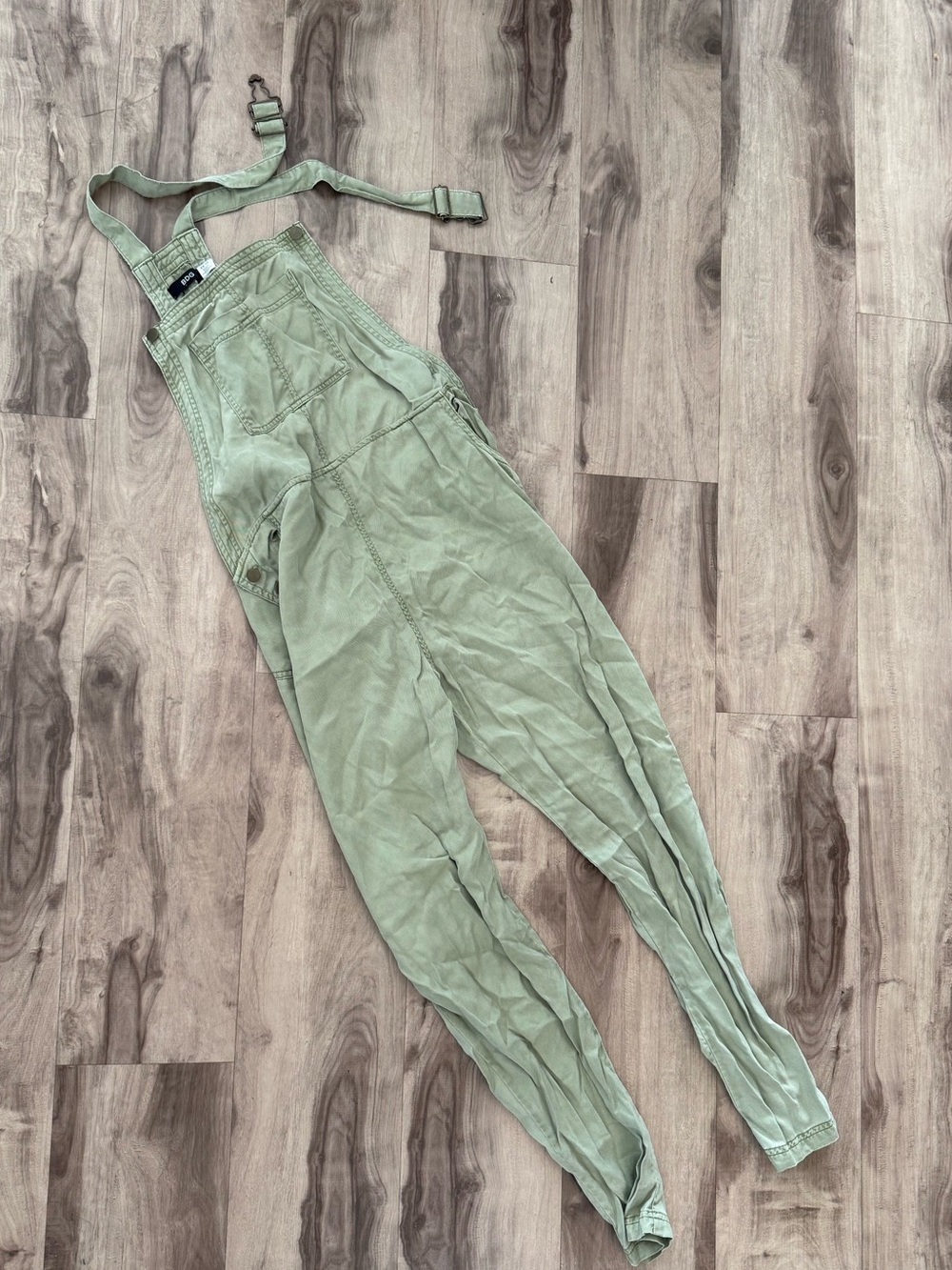 BDG Light Olive Utility Overalls Jumpsuit - Picture 3 of 3